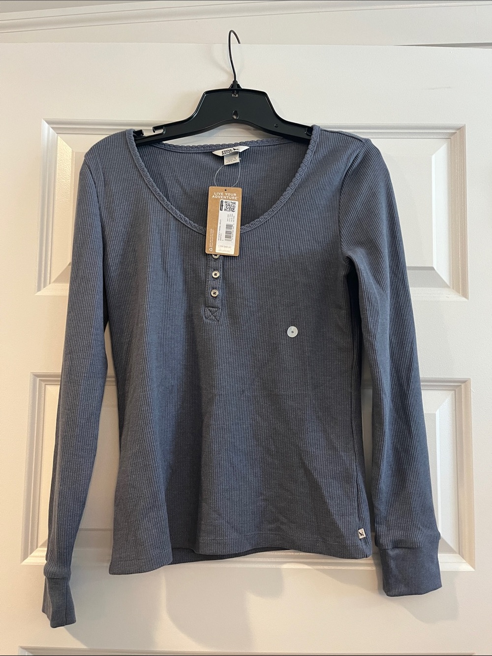 Eddie Bauer Infinity thermal Henley midnight Navy long sleeve top NEW NWT
